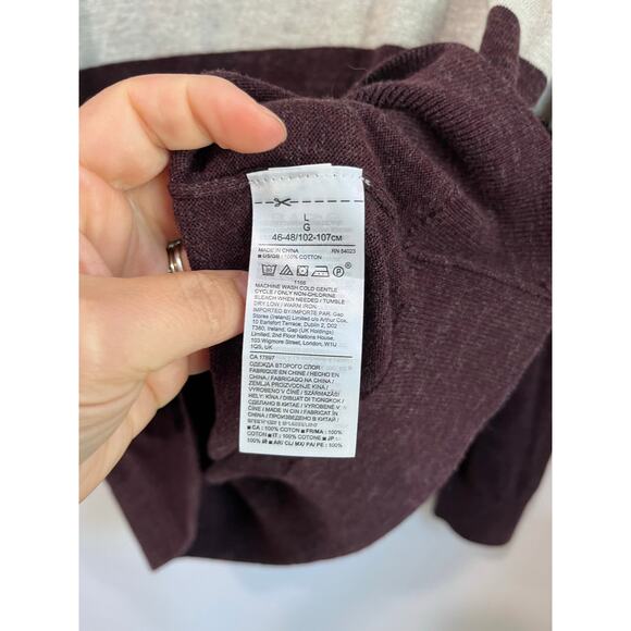 Banana Republic Organic Cotton Stripe Crewneck Sweater Men L - Picture 5 of 6